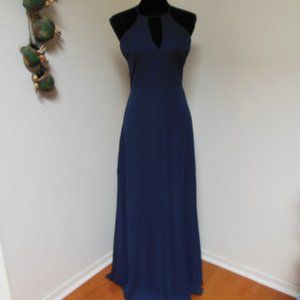 Lulu's Navy blue High Neck Maxi Dress